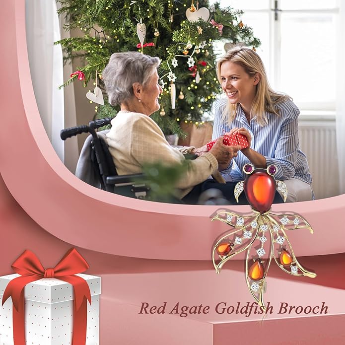 18K Gold Brooch Rhinestone Animal Brooch Pin Elegant Lapel Pin Wedding Jewelry Christmas Gift Dress Accessories for Women