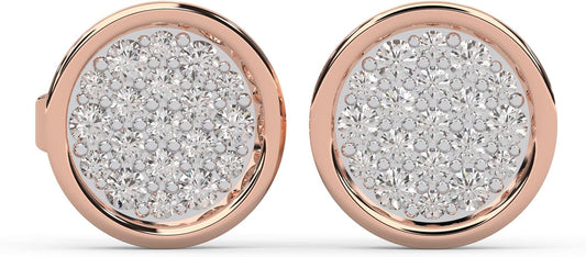 WHY SO SILVER INC 0.24 Ctw Round Cut Natural Diamond Bezel Set Stud Earrings for Women | 925 Sterling Silver | I-J Color, I2-I3 Clarity | Classic Everyday Earrings ,Hypoallergenic Fine Jewelry| Gift Box Included