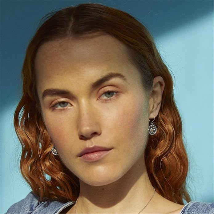 MALOYANVE Vintage Sun and Moon Drop Dangle Earrings for Women Unique lightweight Handmade Retro Boho Antiqued Gold Silver Round Coin Earrings for Women Jewelry