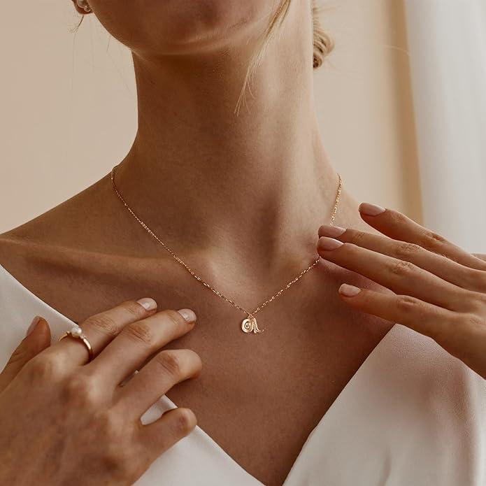 Gold Necklace for Women-14K Gold Plated Bow,Dragon,Shell, Palm Tree, Seahorse, Conch Shell,Sardines, Cowboy Boot,Bat,Bunny Pendant Beachy Jewelry for Women Gifts