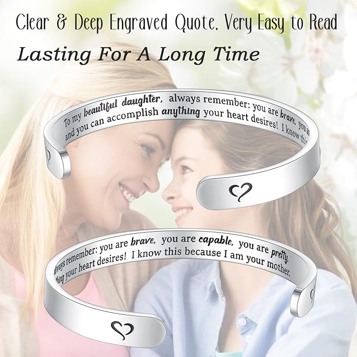 SAM & LORI Personal Bracelets for Teens/Women-Inspirational Jewelry Gifts (Various Designs) for Daughter/Sister/Mom/Friends-Adjustable Bracelet in a Pretty Gift Box