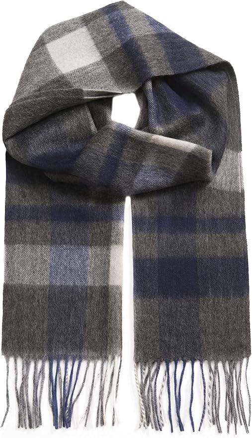 EURKEA 100% Cashmere 2025 Winter Scarf for Women Fringed Edges Warm & Soft Lightweight Solid/Plaid/Two-Tone Free Size