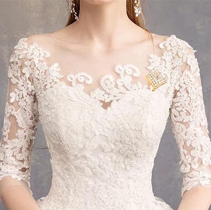 Touchstone Indian Bollywood Handcrafted Designer Jewelry Brooch Lapel Pin in Gold Or Silver Tone for Women.