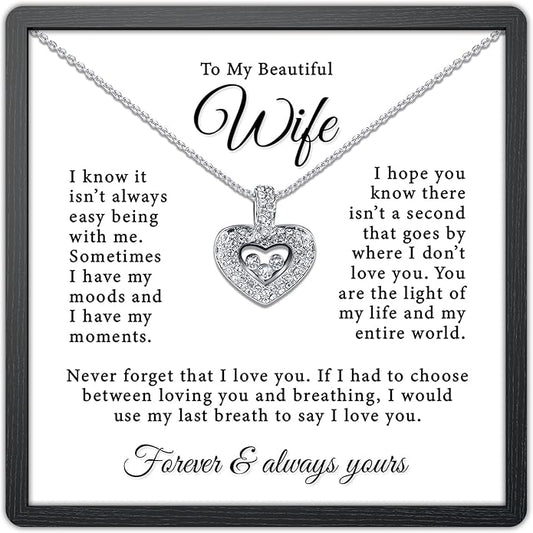 TRYNDI To My Wife Necklace from Husband - Soulmate, Girlfriend, Fiance Gift for Anniversary, Birthday, Christmas, Valentine's Day, Mother's Day - Romantic Wife Christmas Gift ideas