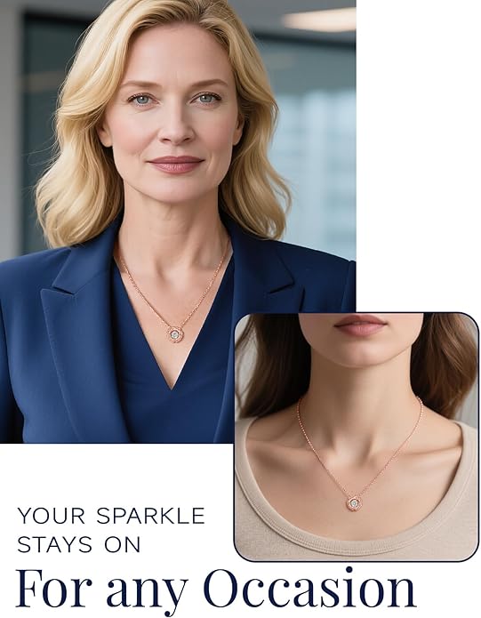 MomentWish Necklace for Women, Sparkling Gift for Her, 1Carat Moissanite Heart Pendent for Her, 925 Sterling Silver Dance Necklace for Anniversary Christmas Valentines