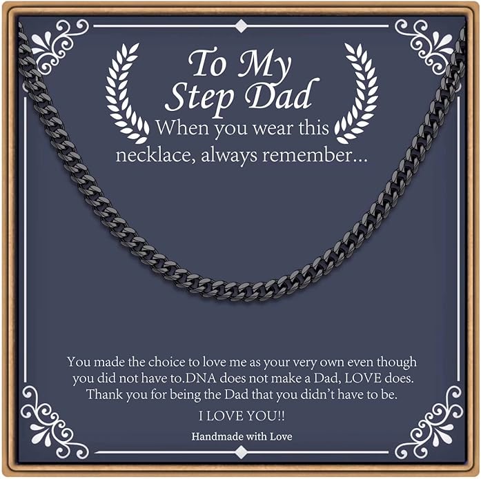 IEFLIFE Gifts for Men - Silver/Black/Gold Chunky Cuban Link Chain for Men, Fathers Day Graduation Gifts for Him Dad Son Grandpa Step Dad Uncle