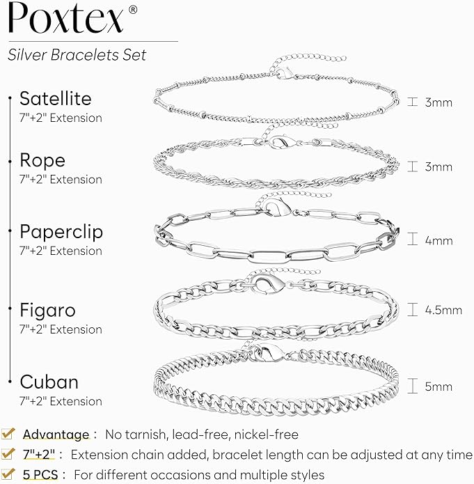 Gold Bracelets for Women Non Tainish,Dainty Bracelets Stack for Women Trendy, Gold Plated Cuff Bracelets Stack With Beaded Cuban Paperclip Snake Rope Bangle Hand Chain Jewelry Gifts for Women