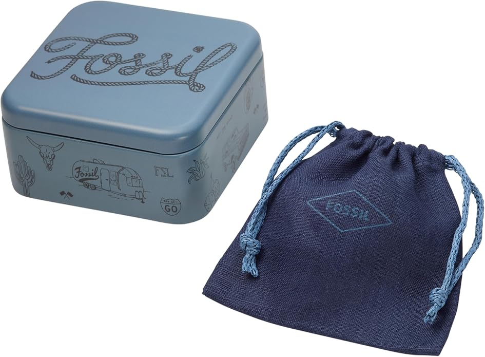 Fossil Men's Plated Stainless Steel Engravable Personalized Gift ID, Chain or Cuff Bracelet for Men