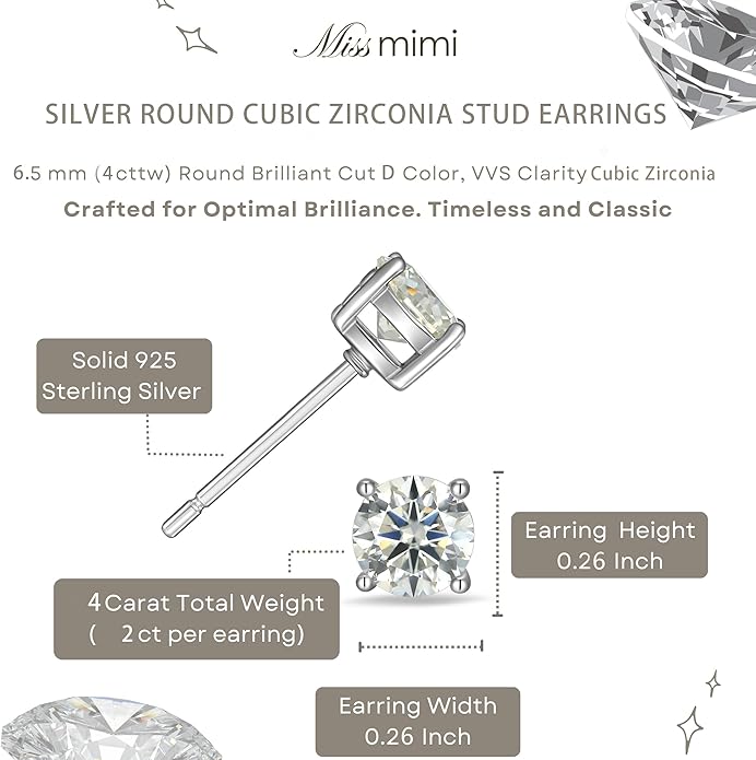 925 Sterling Silver Cubic Zirconia Necklace and Earrings Set for Women, Heart, Cushion, Round, Emerald Cut CZ, Solitaire Bezel Jewelry Set, CZ Bridal Jewelry Set, Bridesmaid Gift