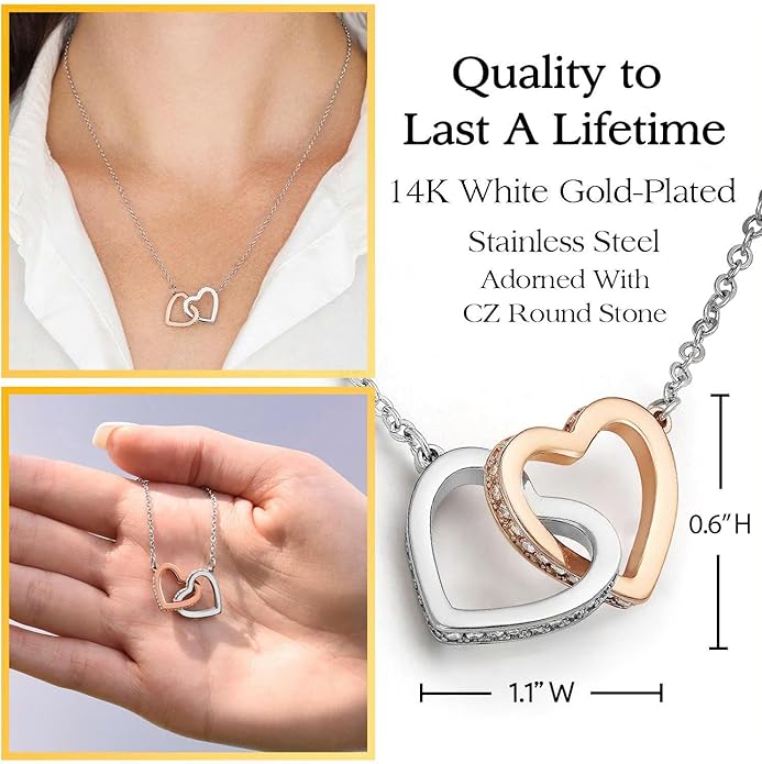 Larvincy To My Daughter Necklace From Dad With Heartfelt Message & Elegant Box, Gifts For Daughter From Father, Beautiful Jewelry Gift From Love Daddy On Graduation, Birthday, Wedding, Christmas