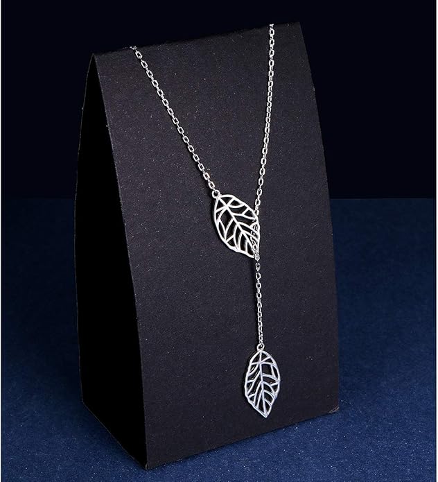 Long Necklace Sterling Silver Larait Bar Y Lariat Long Chain Drop Adjustable Necklace Gift for Her, 30"