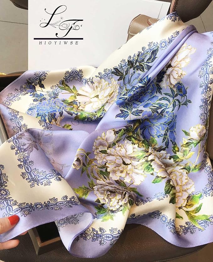 Hioyiwse Satin Bandanas Head Scarf For Women Hair Scarves Accessories Lightweight Fashion Wrap Neck Silk Sleeping Headscarf