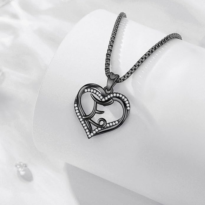 INFUSEU Unique Initial Necklaces for Women Girls Small Heart Letter Jewelry, Meaningful Personalized Gifts