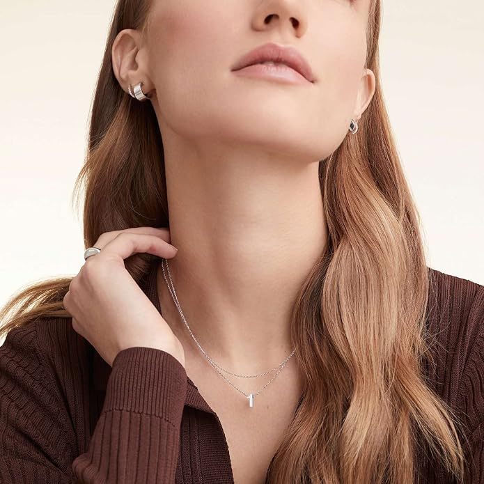 Number Necklace for Women Dainty 18K Gold Plated Pendant Necklace Charm Birth Month Personalized Jewelry Birthday Gift