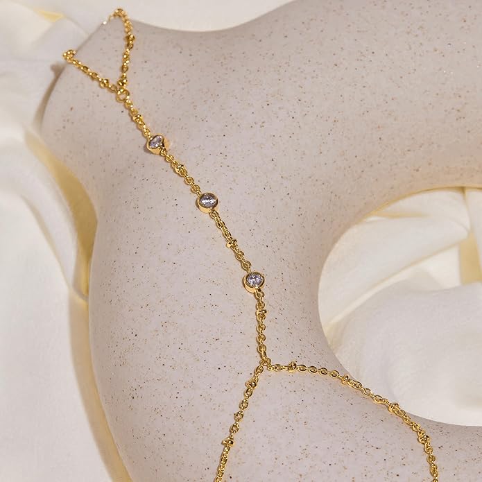 Gold Bracelets for Women Non Tainish,Dainty Bracelets Stack for Women Trendy, Gold Plated Cuff Bracelets Stack With Beaded Cuban Paperclip Snake Rope Bangle Hand Chain Jewelry Gifts for Women