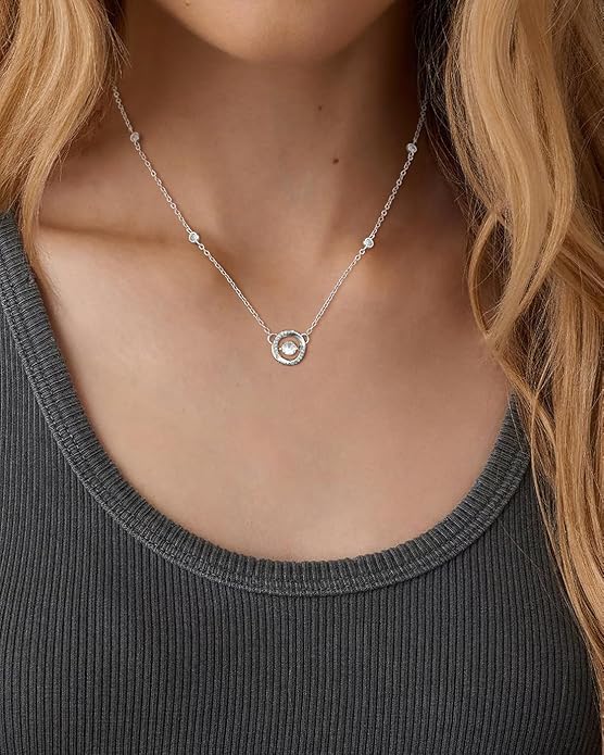 Cubic Zirconia Necklace, Dainty 14k Gold Plated Diamond Necklaces For Women Choker Necklace Simple Gold Plated CZ Jewelry Necklaces for Women Trendy Gifts