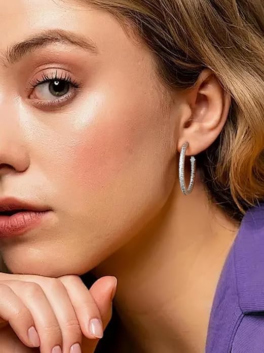 PROSTEEL 30/40/60/80/100mm Chunky Hoop Earrings For Women Gold Plated/Black Stainless Steel Hoops Earrings Statement Jewelry