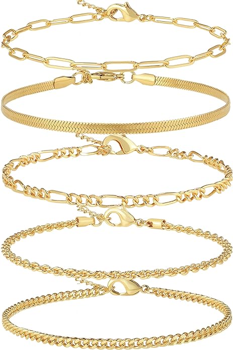 Gold/Silver Plated Anklet Bracelets for Women Waterproof Plus Size Cuban Link Chain Ankle Bracelet for Large Ankle 9-12inch