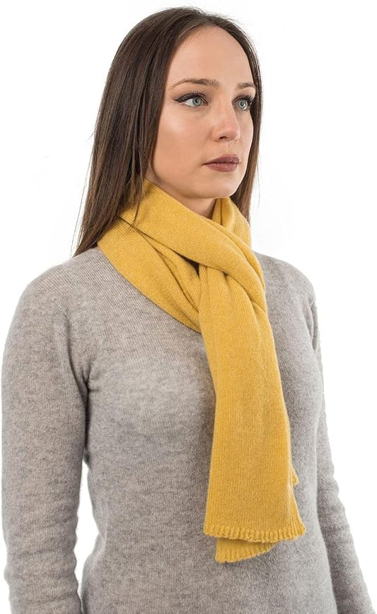 Dalle Piane Cashmere - 100% Cashmere Classic Scarf - Made in Italy - Neck Warmer (12" x 63") - Luxury Gift