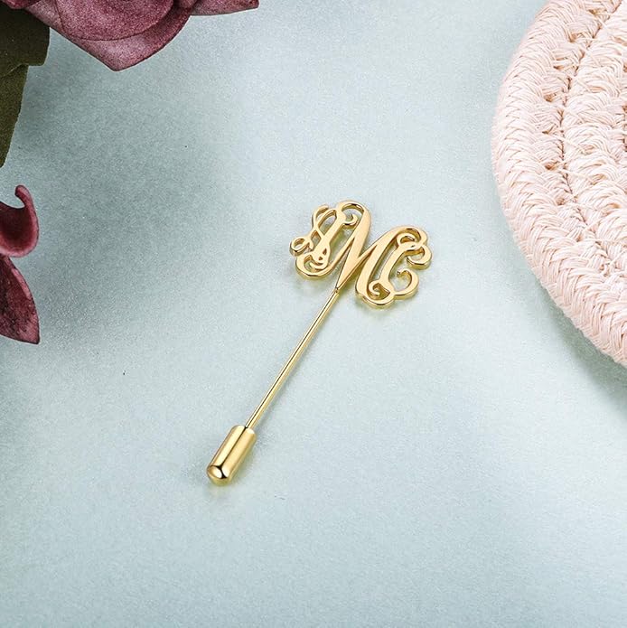 Albertband Name Brooch Pin Personalized Gifts for her Customized Name Brooch for Mother Women Fashion Pin Jewelry Christmas Gifts for mom