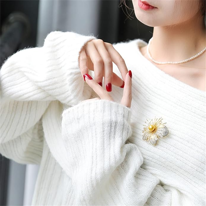 AILONMEI Brooch Pins For Women Fashion, Flower Brooches Jewelry For Women Floral Series Brooches And Pins Designer Lady's Costume