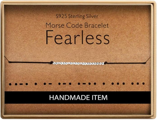 Monily Inspirational Gifts for Women Morse Code Bracelets for Women Funny Bracelet for Friend Funny Gift for Women Sterling Silver Bracelet for Women