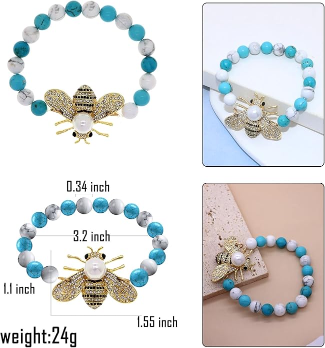 Honey Bee Brooches Crystal Insect Themed Bee Brooch Animal Fashion Shell Pearl Brooch Pin Gold Tone