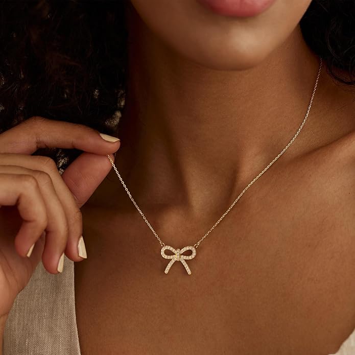 Gold Necklace for Women-14K Gold Plated Bow,Dragon,Shell, Palm Tree, Seahorse, Conch Shell,Sardines, Cowboy Boot,Bat,Bunny Pendant Beachy Jewelry for Women Gifts