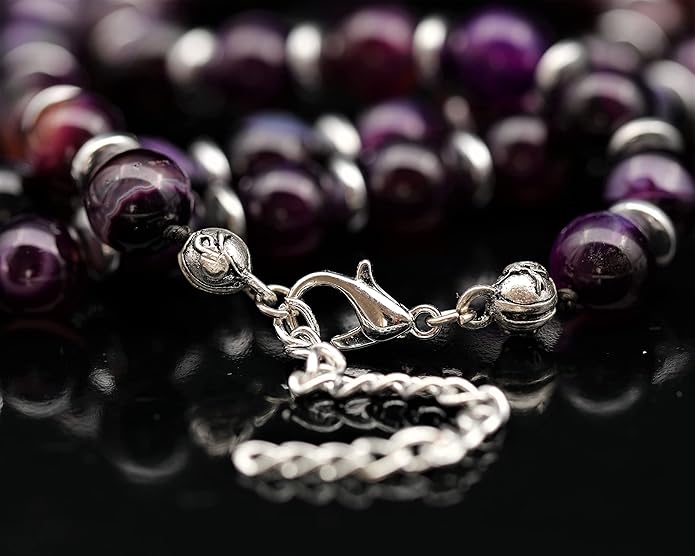 Natural Carnelian Agate Silver Pendant, Genuine Black Onyx Beaded Necklace, Gemstone Strong Necklace, 18x13 Cabachon, Fashion Dainty Jewelry, Healing Crystal Chakra Necklace, Minimalist Necklace