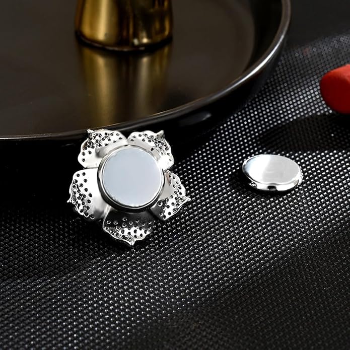 UNVAK Rhinestone Flower Brooch - Crystal Flower Pin for Women - Valentine's Day & Mother's Day Gift