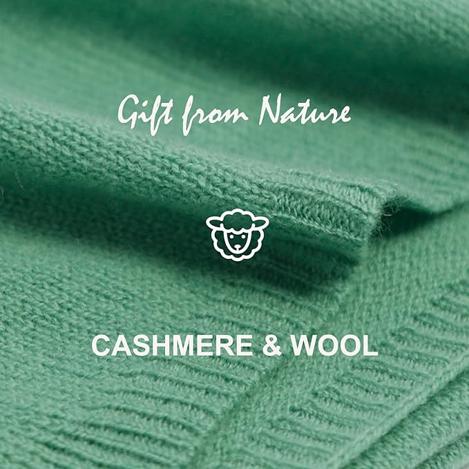 Erdenech Luxury Cashmere Wool Blend Wrap for Women, All-Season Travel Wrap Shawl, Extra Large Blanket Shawl Scarf Pashmina