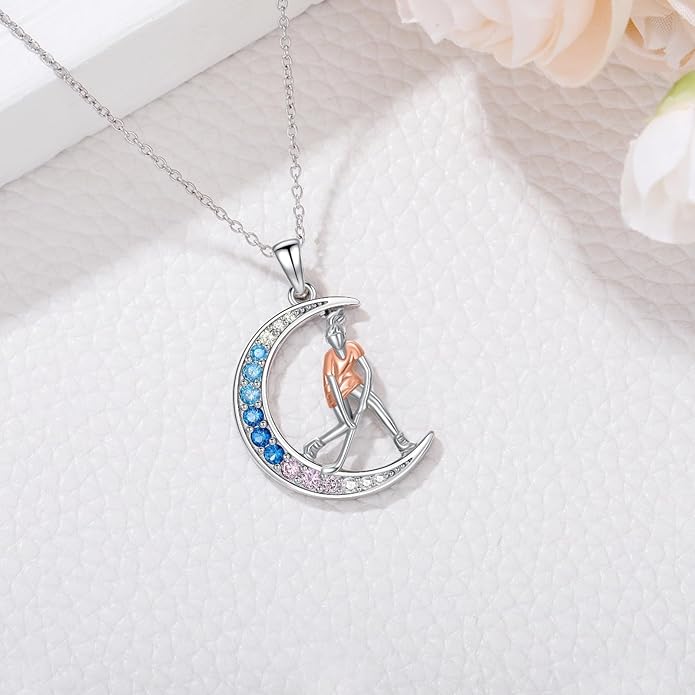 Soccer/Basketball/Gymnastics/Swimming/Ballet/Running/Golf/hockey Necklace 925 Sterling Silver Sport Jewelry Birthday Christmas Gifts for Women