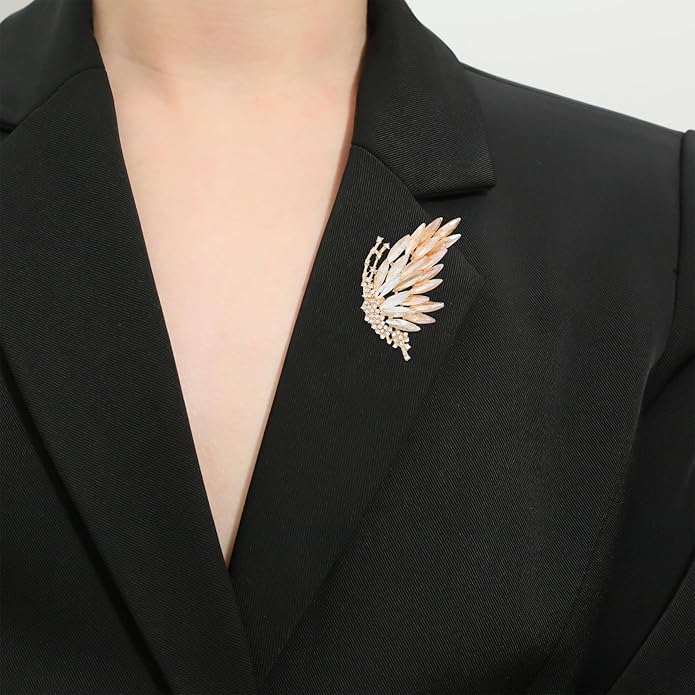 Butterfly Brooch Pins for Women Crystal Rhinestones Elegant Brooches Pins Wedding Jewelry Gift