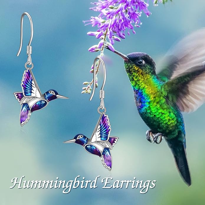 YFN Hummingbird Earrings Bird Dangle 925 Sterling Silver Jewelry Gifts for Women