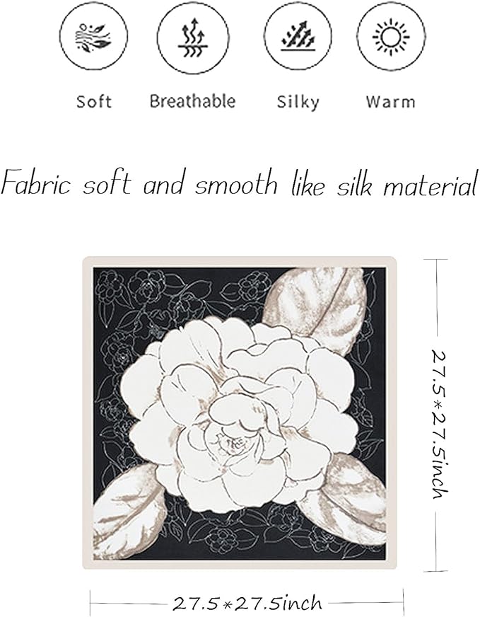 Hioyiwse Satin Bandanas Head Scarf For Women Hair Scarves Accessories Lightweight Fashion Wrap Neck Silk Sleeping Headscarf