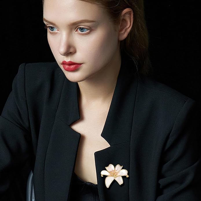 UNVAK Rhinestone Flower Brooch - Crystal Flower Pin for Women - Valentine's Day & Mother's Day Gift