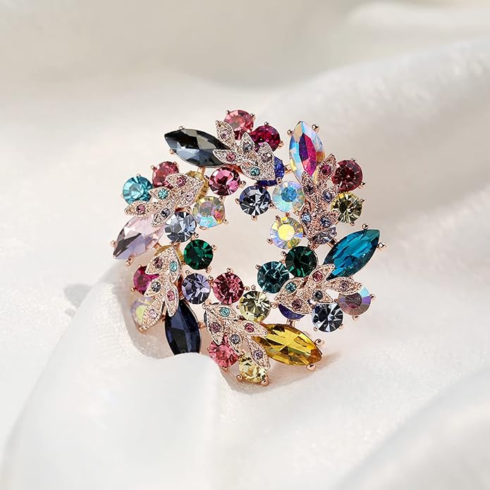 AILONMEI Brooch Pins For Women Fashion, Flower Brooches Jewelry For Women Floral Series Brooches And Pins Designer Lady's Costume