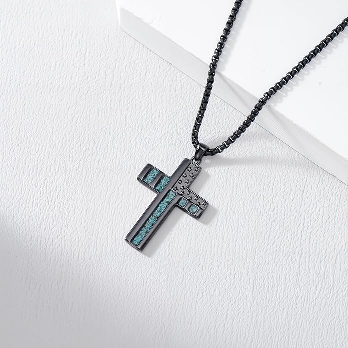 Cross Necklace for Men 925 Sterling Silver Celtic Cross Pendant Christian Jewelry Religious Christmas Gifts for Women