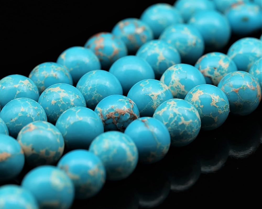 Natural Blue Imperial Jasper Beaded Choker, Genuine Blue Crystal Necklace, Fancy Gemstone Choker, 8mm Beads, Fashion Jewelry, Healing Crystal Chakra Necklace, Durable Necklace, Capricorn Necklace