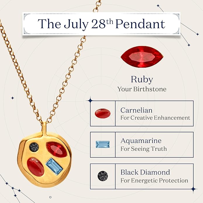 Birthdate 14k Gold Necklace for Women - 16-20in Adjustable 14 Karat Gold Chain with Lobster Clasp - Cadenas de Oro 14k Puro Para Mujer, Ladies Jewelry Birthstone