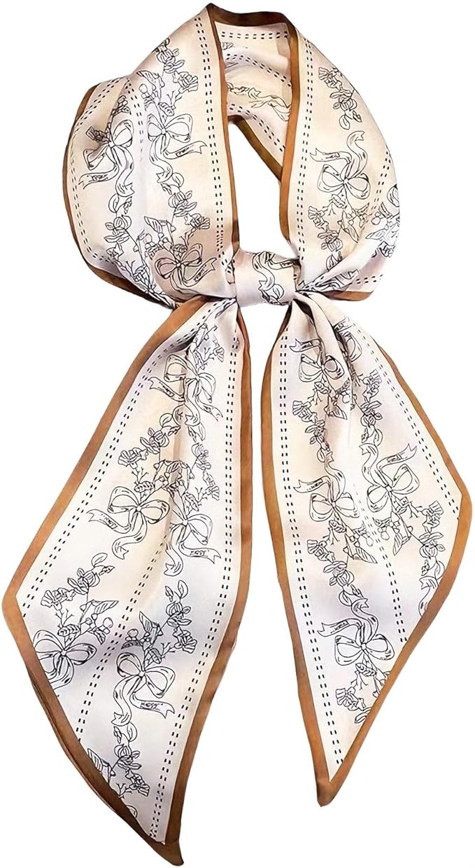 Dailyacc Hair Scarf for Women Fashion Silky Satin Headscarf Wrap Breathable Lightweight Neck Scarves For Handbag