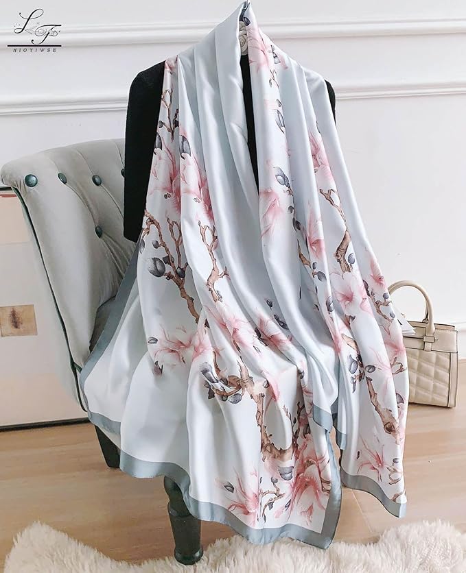 Hioyiwse Shawl Scarf For Women Lightweight Scarves Floral Pattern Formal Evening Dressesformal Shawl Summer Wraps