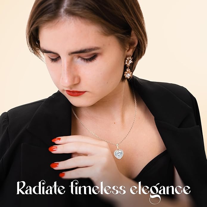 Moissanite Pendant Necklace, 2.3–3 Carat, Perfect Christmas, Holiday, Anniversary, Birthday Gift, Sparkling Jewelry Gift for Women, Hypoallergenic, Skin-friendly, 925 Sterling Silver