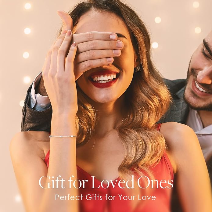 LOUISA SECRET Birthstone Bracelets for Women, 925 Sterling Silver Dainty Simple Women Charm Link Bracelet, Birthday Anniversary Christmas Jewelry Gifts for Women Wife Mom Her