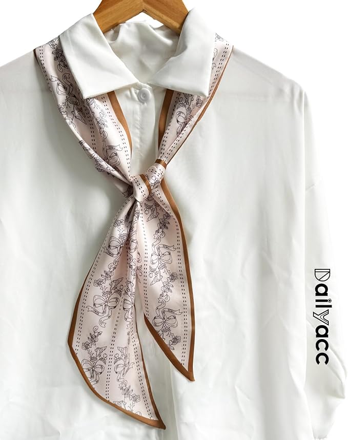 Dailyacc Hair Scarf for Women Fashion Silky Satin Headscarf Wrap Breathable Lightweight Neck Scarves For Handbag