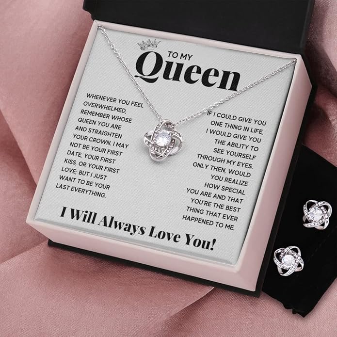 Couples Gifts Necklace To My Soulmate Necklace Birthday Christmas Jewelry Romantic Gifts For My Wife with Message Card Box Personalized Gift Present Pendant for Future Wife Soulmate Girlfriend