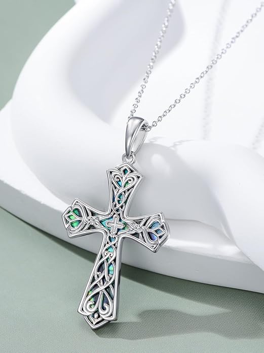 Seiyang 925 Sterling Silver Mustard Seed/Cross/Star of David/Triquetra Trinity Knot/Celtic/Claddagh Necklace Christian/Irish Jewelry Gifts for Women Mom Her