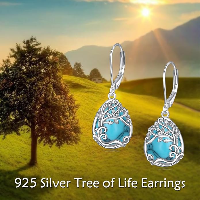Moonstone Filigree Drop Dangle Teardrop Earrings 925 Sterling Silver Moonstone Leverback Earrings for Women Jewelry Gifts