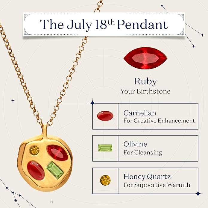 Birthdate 14k Gold Necklace for Women - 16-20in Adjustable 14 Karat Gold Chain with Lobster Clasp - Cadenas de Oro 14k Puro Para Mujer, Ladies Jewelry Birthstone