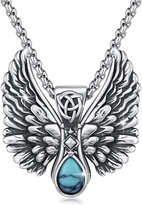 YueYuan Viking Necklace for Men 925 Sterling Silver Rune Amulet Pendant Nordic Necklace Viking Jewelry Gift for Father Husband Son